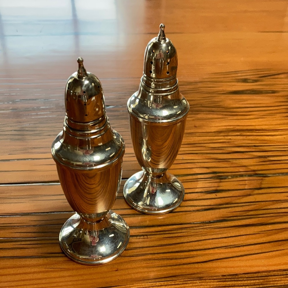 Reed & Barton sterling silver salt & pepper shakers
